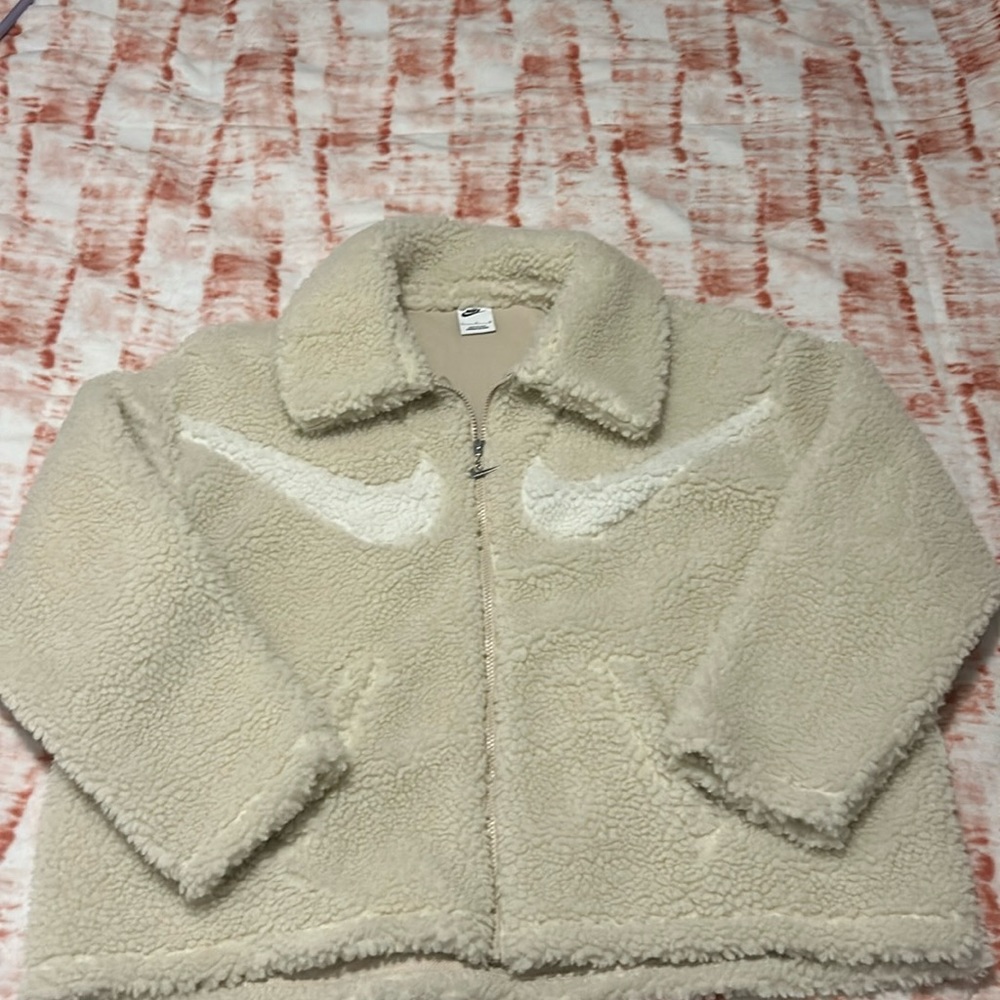 Nike Swoosh Faux Fur Jacket